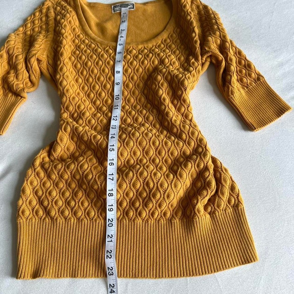 Mustard Yellow Sweater Effie's Heart cottagecore fairy grannycore designer - Picture 5 of 7